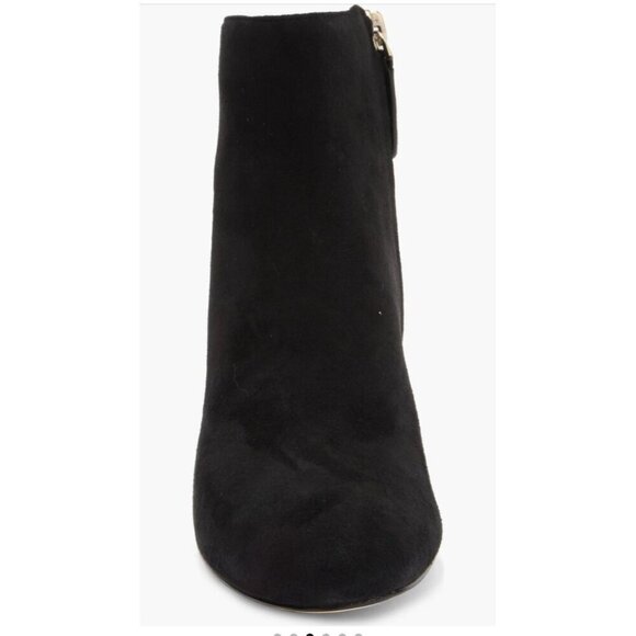 Kate Spade Womens Black Suede Taraji Faux Pearl Block Heel Bootie Sz 8.5 New - Picture 9 of 12